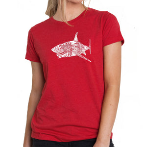 SPECIES OF SHARK - Women's Premium Blend Word Art T-Shirt