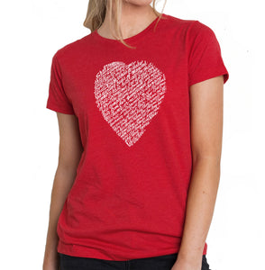 WILLIAM SHAKESPEARE'S SONNET 18 - Women's Premium Blend Word Art T-Shirt