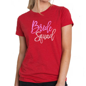 Women's Premium Blend Word Art T-shirt - Bride Squad