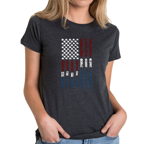 Support our Troops  - Women's Premium Blend Word Art T-Shirt