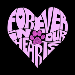 Forever In Our Hearts - Girl's Word Art Hooded Sweatshirt