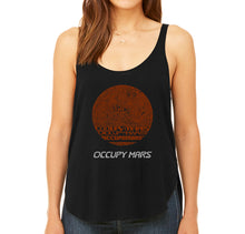 Load image into Gallery viewer, Occupy Mars - Women&#39;s Word Art Flowy Tank Top