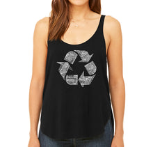 Load image into Gallery viewer, 86 RECYCLABLE PRODUCTS - Women&#39;s Word Art Flowy Tank