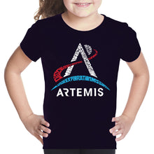 Load image into Gallery viewer, NASA Artemis Logo - Girl&#39;s Word Art T-Shirt