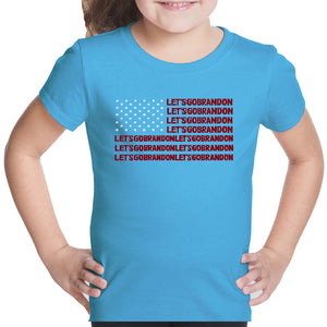 Lets Go Brandon  - Girl's Word Art T-Shirt