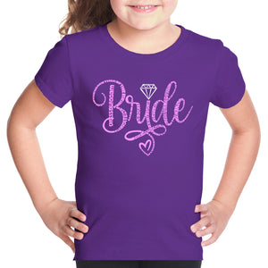 Girl's Word Art T-shirt - Bride