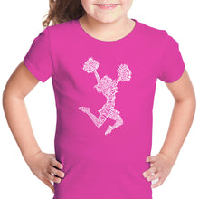 Load image into Gallery viewer, Cheer - Girl&#39;s Word Art T-Shirt