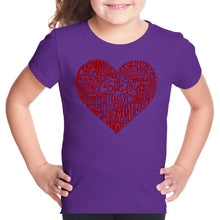 Load image into Gallery viewer, Country Music Heart - Girl&#39;s Word Art T-Shirt
