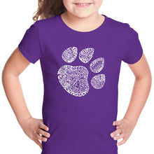 Load image into Gallery viewer, Cat Paw - Girl&#39;s Word Art T-Shirt