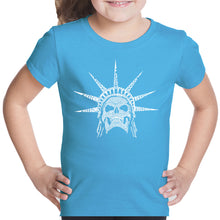 Load image into Gallery viewer, Freedom Skull  - Girl&#39;s Word Art T-Shirt