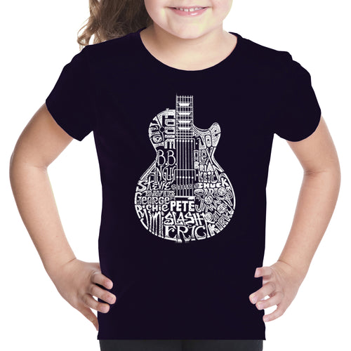 Rock Guitar - Girl's Word Art T-Shirt