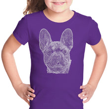 Load image into Gallery viewer, French Bulldog - Girl&#39;s Word Art T-Shirt