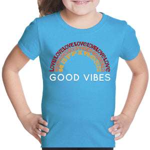 Good Vibes - Girl's Word Art T-Shirt
