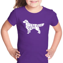 Load image into Gallery viewer, Golden Retreiver - Girl&#39;s Word Art T-Shirt