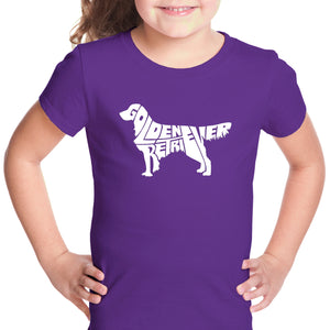 Golden Retreiver - Girl's Word Art T-Shirt