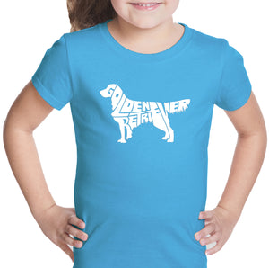 Golden Retreiver - Girl's Word Art T-Shirt