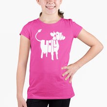 Load image into Gallery viewer, Holy Cow  - Girl&#39;s Word Art T-Shirt