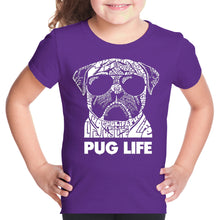 Load image into Gallery viewer, Pug Life - Girl&#39;s Word Art T-Shirt