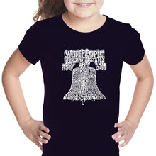 Load image into Gallery viewer, Liberty Bell - Girl&#39;s Word Art T-Shirt