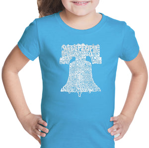 Liberty Bell - Girl's Word Art T-Shirt