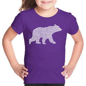 Mama Bear  - Girl's Word Art T-Shirt