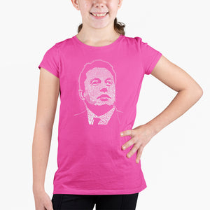 Elon Musk  - Girl's Word Art T-Shirt