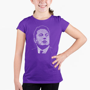 Elon Musk  - Girl's Word Art T-Shirt