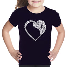 Load image into Gallery viewer, Dog Heart - Girl&#39;s Word Art T-Shirt