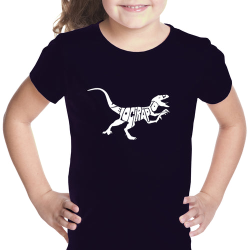 Velociraptor - Girl's Word Art T-Shirt