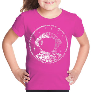 I Need My Space Astronaut - Girl's Word Art T-Shirt