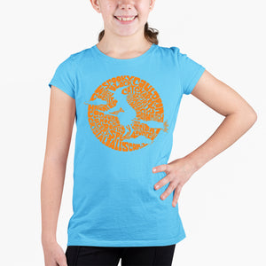 Spooky Witch  - Girl's Word Art T-Shirt