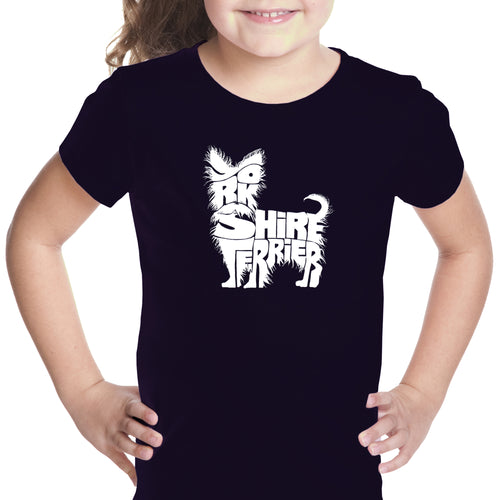 Yorkie - Girl's Word Art T-Shirt