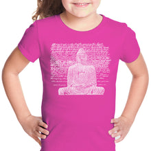Load image into Gallery viewer, Zen Buddha - Girl&#39;s Word Art T-Shirt