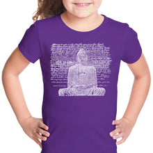 Load image into Gallery viewer, Zen Buddha - Girl&#39;s Word Art T-Shirt