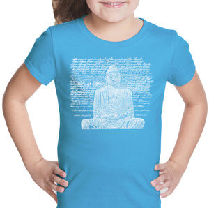 Zen Buddha - Girl's Word Art T-Shirt