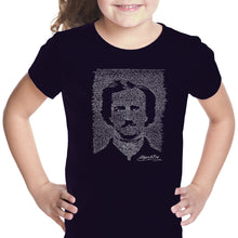 Load image into Gallery viewer, EDGAR ALLAN POE THE RAVEN - Girl&#39;s Word Art T-Shirt