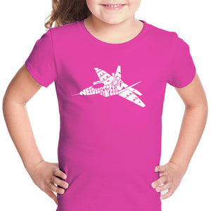 FIGHTER JET NEED FOR SPEED - Girl's Word Art T-Shirt