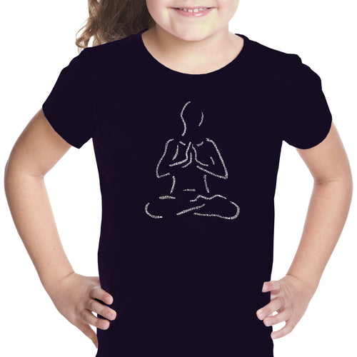 POPULAR YOGA POSES - Girl's Word Art T-Shirt