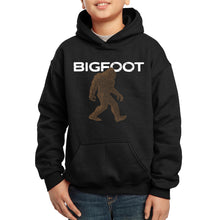 Load image into Gallery viewer, Bigfoot - Boy&#39;s Word Art Hooded Sweatshirt