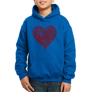 Love Yourself - Boy's Word Art Hooded Sweatshirt