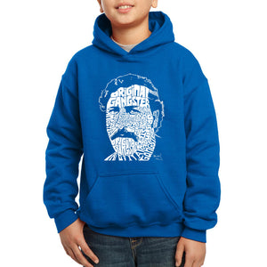 LA Pop Art Boy's Word Art Hooded Sweatshirt - Pablo Escobar