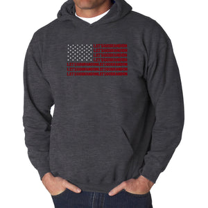 Lets Go Brandon  - Men's Word Art Hooded Sweatshirt
