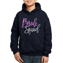 Load image into Gallery viewer, Boy&#39;s Word Art Hooded Sweatshirt - Bride Squad