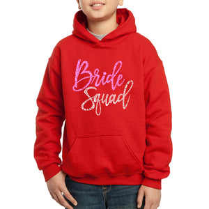 Boy's Word Art Hooded Sweatshirt - Bride Squad