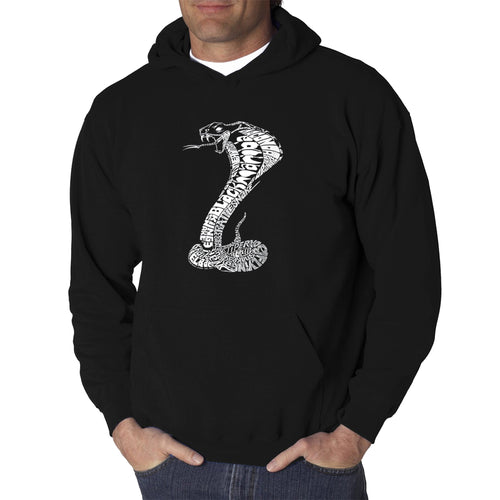 Types of Snakes - Men's Word Art Hooded Sweatshirt