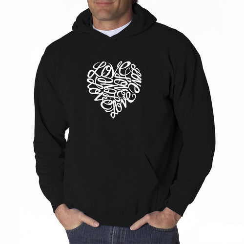 LOVE - Men's Word Art Hooded Sweatshirt