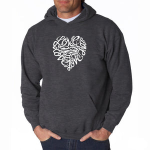 LOVE - Men's Word Art Hooded Sweatshirt