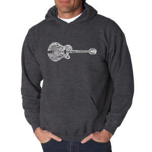 Country Guitar - Men's Word Art Hooded Sweatshirt