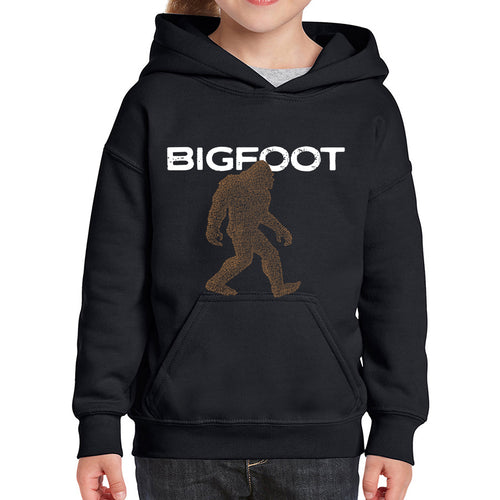 Bigfoot - Girl's Word Art Hooded Sweatshirt