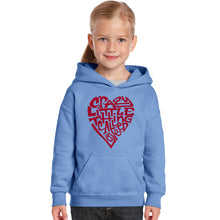 Load image into Gallery viewer, Crazy Little Thing Called Love - Girl&#39;s Word Art Hooded Sweatshirt